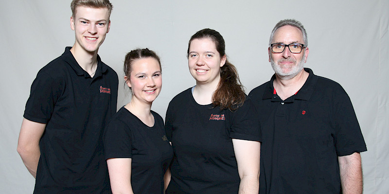 Zum Team gehören Lukas Vormbrock, Antonia Vossel, Johanna Domke und Detlef Steinberg.