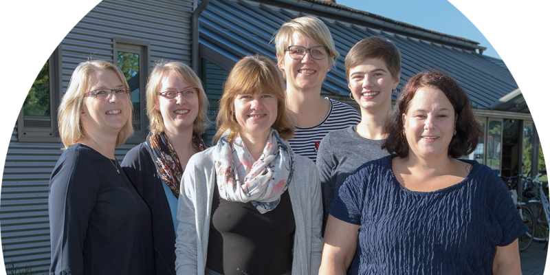 Birgit Schendel, Katharina Schendel, Petra Schröder, Anja Kaiser, Guilia Savic und Britta Kühne. Auf dem Bild fehlt Petra Fellmann.