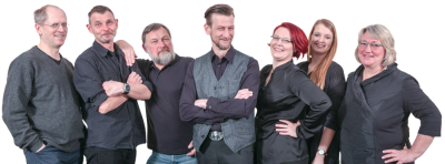 Wilhelm Sprang, Frank Blasius, Viktor Altemark, Guido und Claudia Erlenkötter, Sarah Walter, Beate Kulak