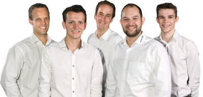 Marco Helfbernd, Jakob Sandfort, Lars Effertz, Michael Altemark und Jonas Price. Auf dem Bild fehlen Viktor Altemark, Max Daßler und Stefan Schneider.