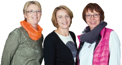 Birgit Schendel, Silke Tippkemper und Barbara Rilka. Nicht im Bild: Petra Schröder und Maike Berger