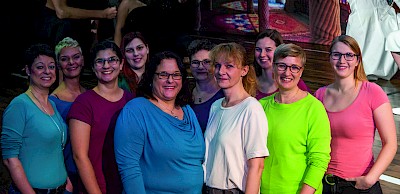 Kornelia Büker, Anja Borraccini, Raquel Jurado Castellón, Simone Peitz, Britta Kühne, Grit Sauer, Sylvia Thonke, Janina Sauer, Nadine Büscher und Judith Epkenhans 